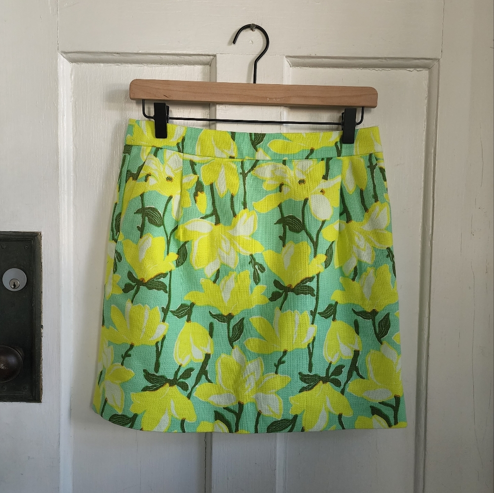J.Crew Retro Style Floral Print Mini Skirt, Sz 2